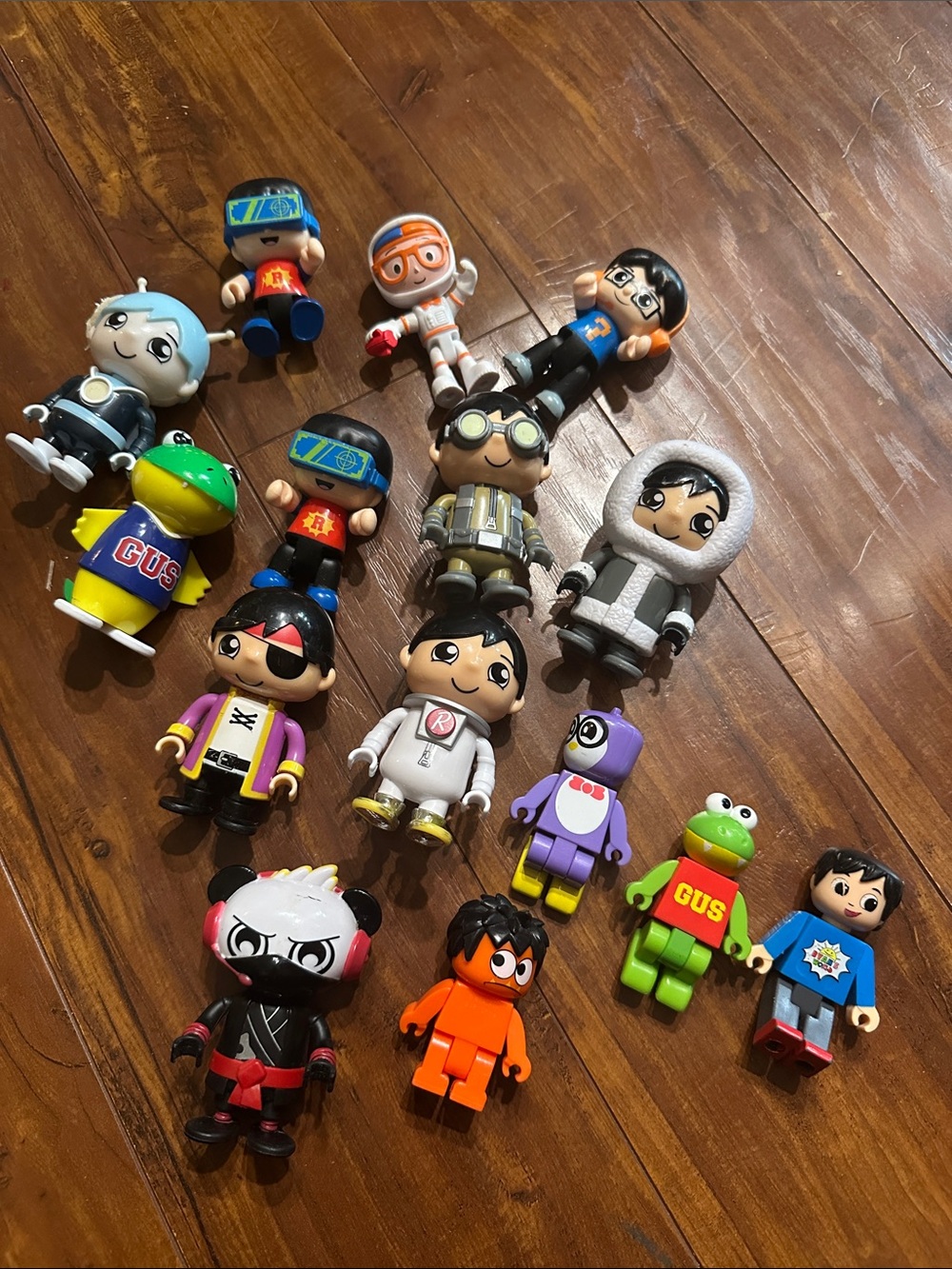 Ryan's World Large Figure Lot of 15 Ryan Gus Pirate Alpha Lexa Toys